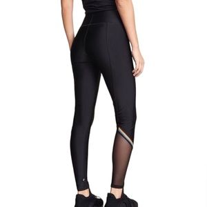Terez Rainbow Mesh Panel Black Leggings XS